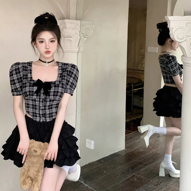 FLIM Two Piece Skirt Sets Women's-3