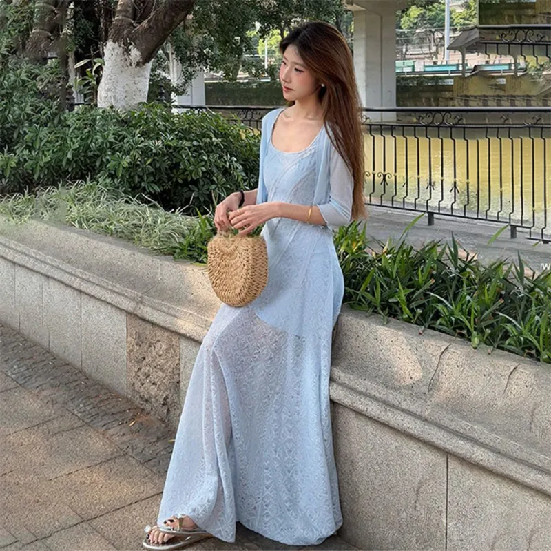 FLIM Slip Dresses Women's Blue Bear Box-3