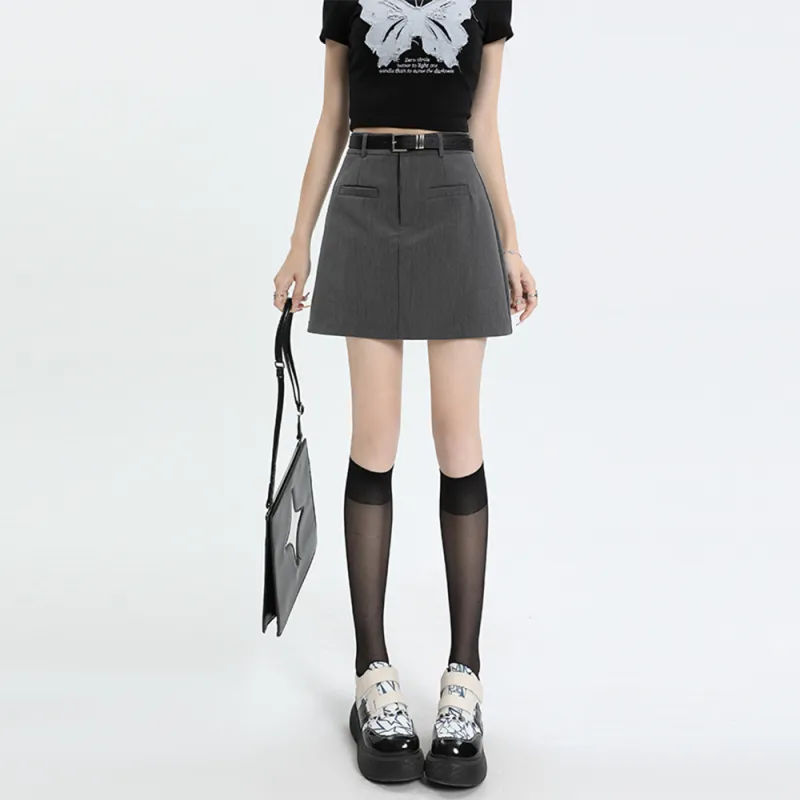 FLIM Casual Short Skirts Women's Coffee-6