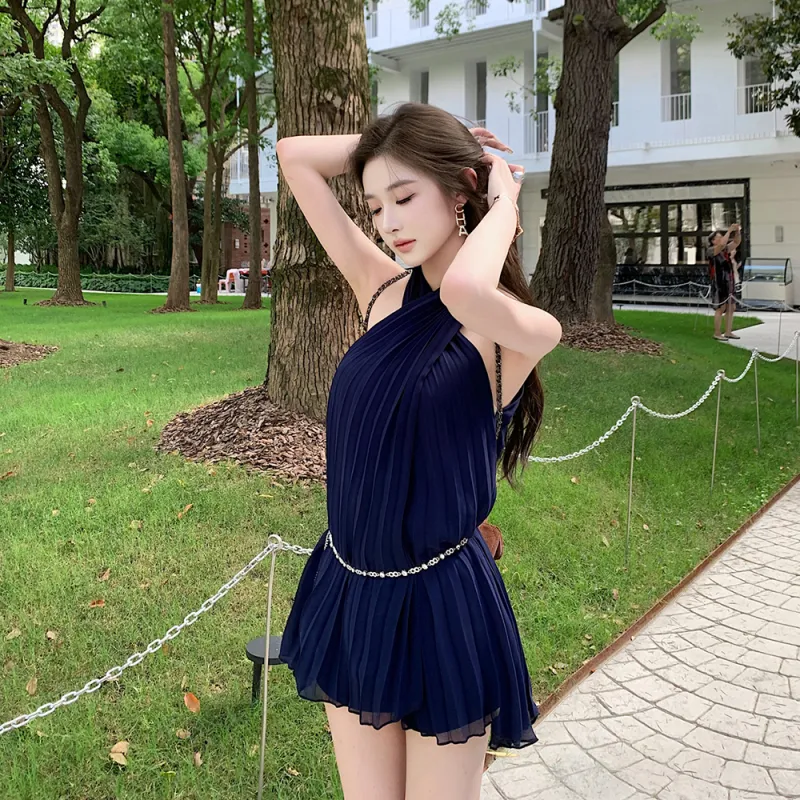 FLIM Sleeveless Dress Women's Dark Blue-13