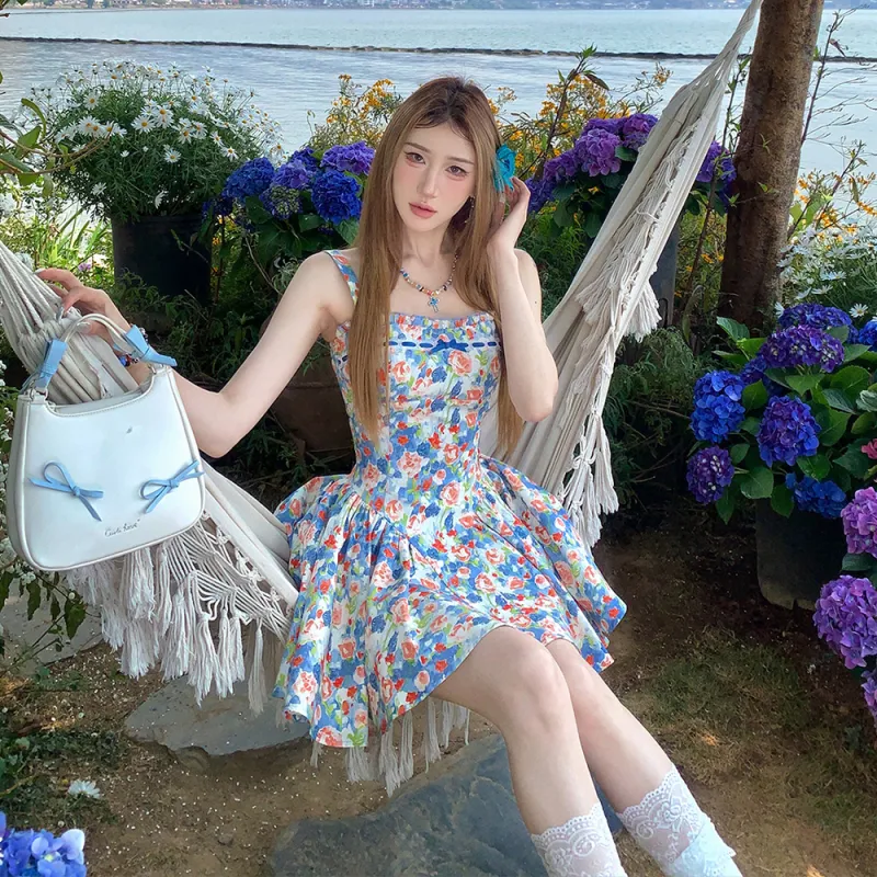 FLIM Slip Dresses Women's Floral Dress-2