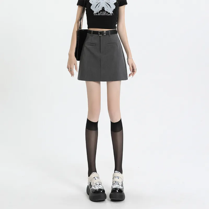 FLIM Casual Short Skirts Women's Coffee-2