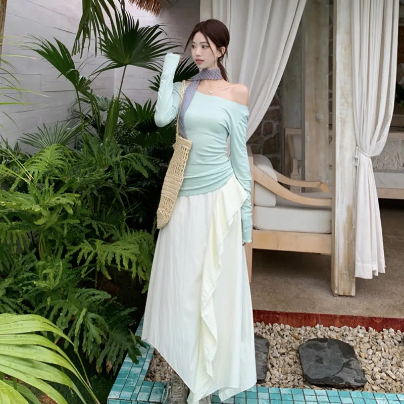 FLIM Two Piece Skirt Sets Women's-4