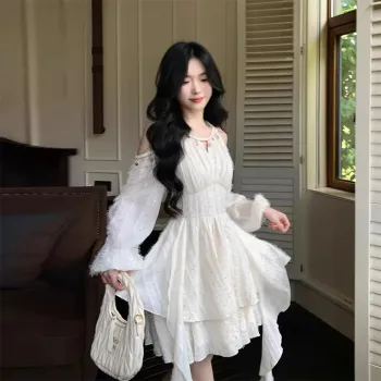 FLIM Long Sleeved Dress Women's Apricot