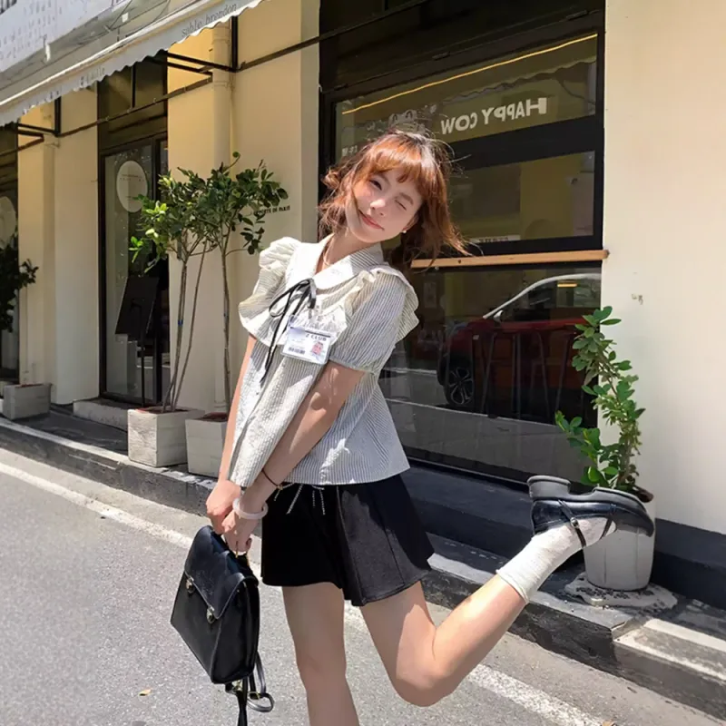 Vine Color Two Piece Skirt Sets Women's-2
