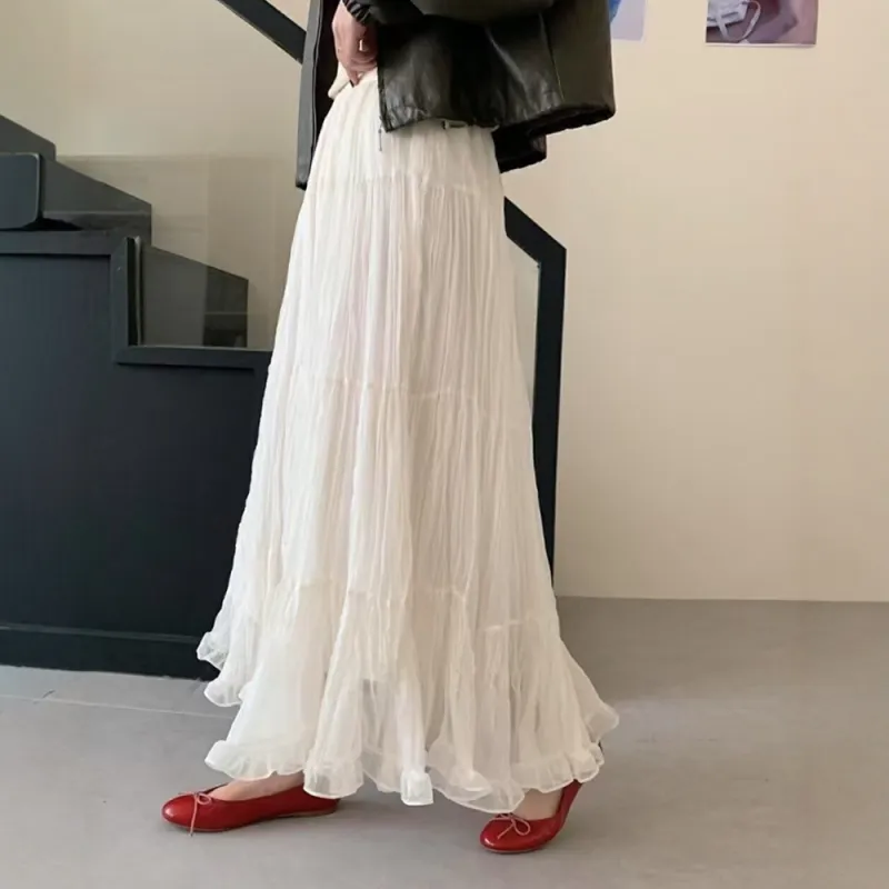 FLIM Casual Long Skirts Women's-4