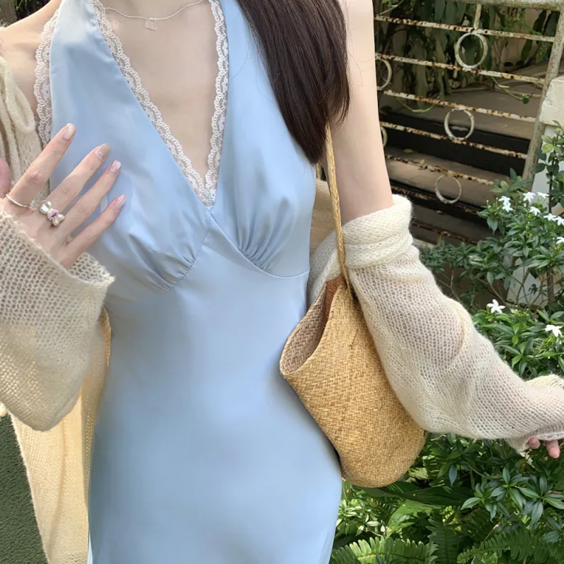 FLIM Slip Dresses Women's Blue Bear Box-3