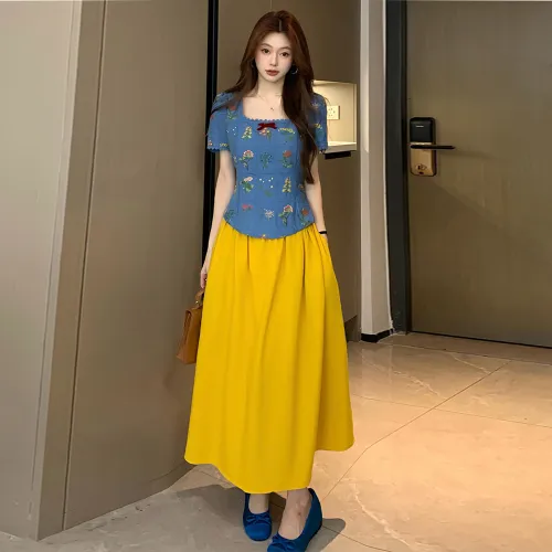 FLIM Two Piece Skirt Sets Women's