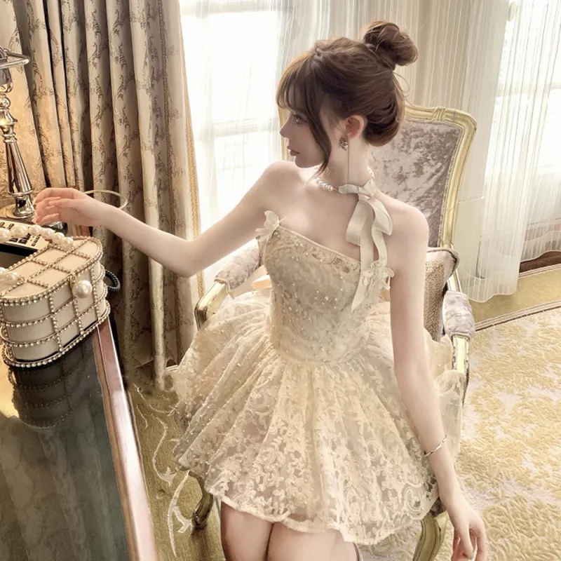 KUNZHUDAXIANG Slip Dress Women's White-2