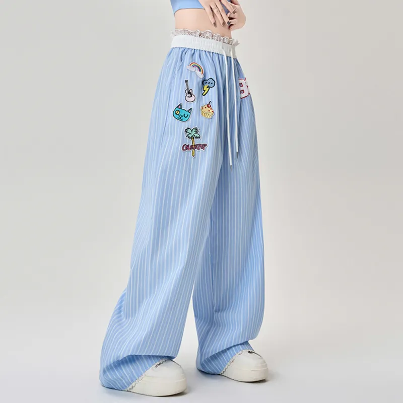 FLIM Casual Pants Women's Sky Blue-4