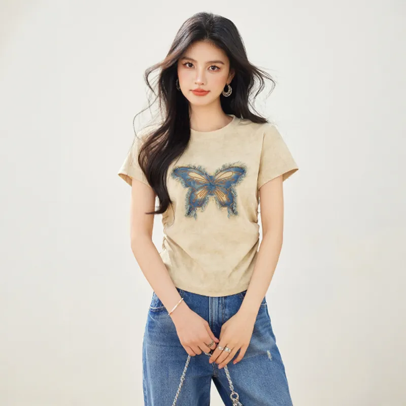 FLIM T Shirts Women's Khaki-4