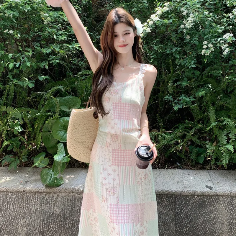 FLIM Slip Dresses Women's Green Bear Box-4