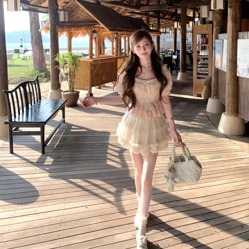 FLIM Two Piece Skirt Sets Women's-4