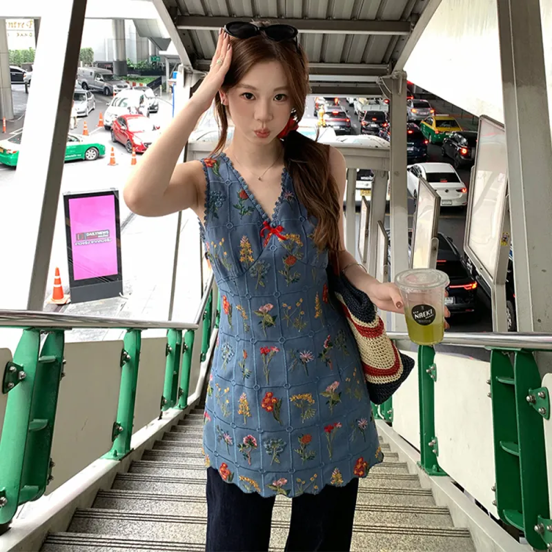 FLIM Sleeveless Dress Women's Blue-8