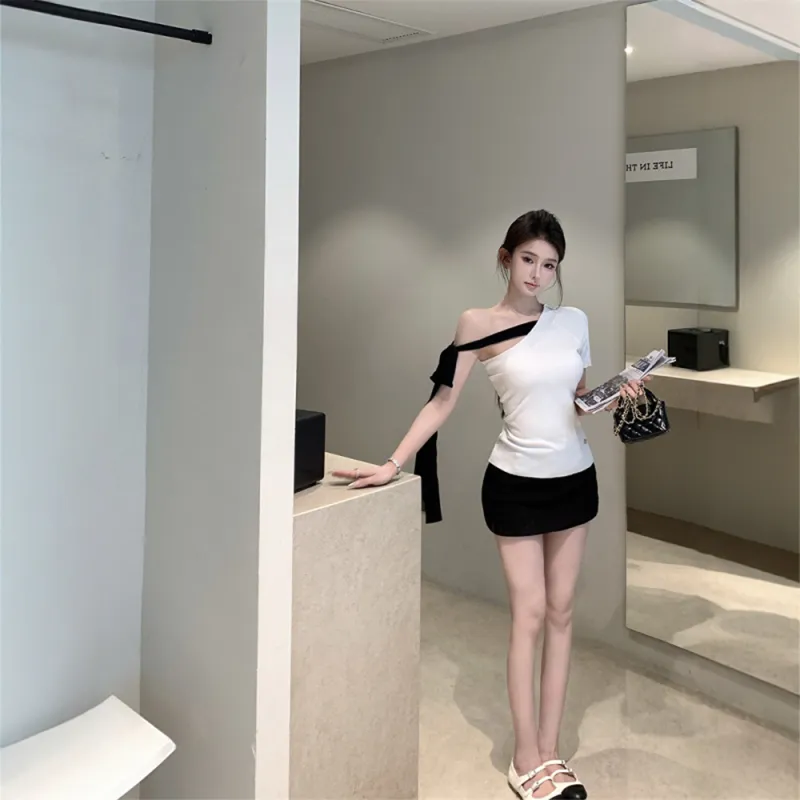 FLIM Drop Shoulder Sleeve T Shirt Women's-5
