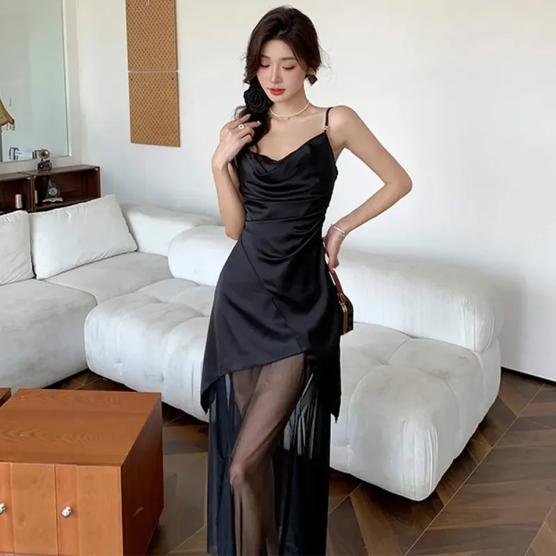 FLIM Slip Dresses Women's Black Bear Box-3
