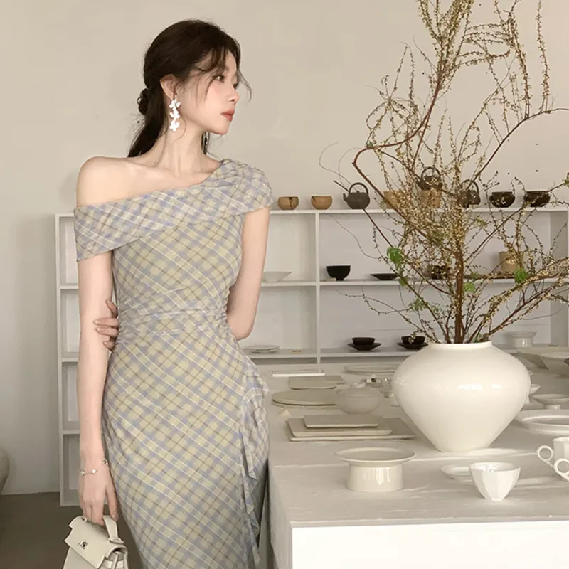 FLIM Sleeveless Dresses Women's Gray-3
