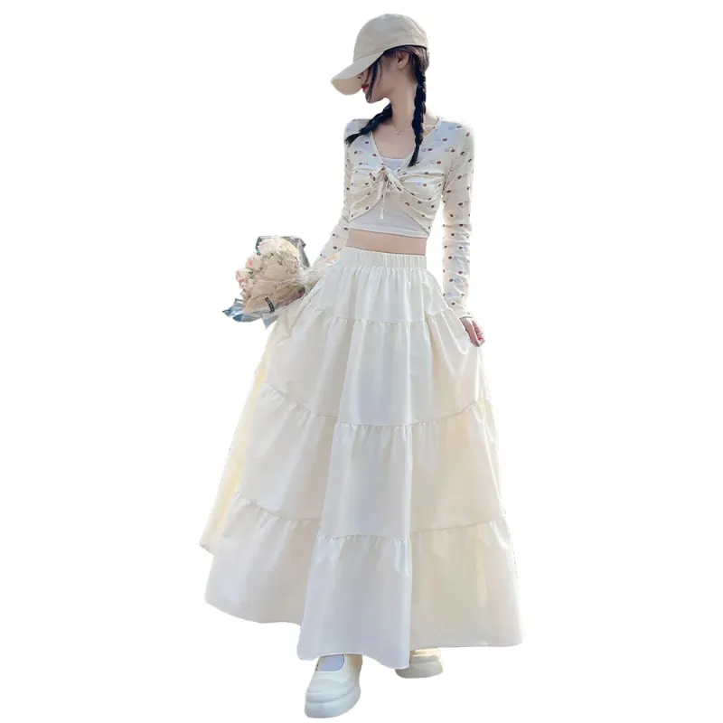 FLIM Casual Long Skirts Women's-5