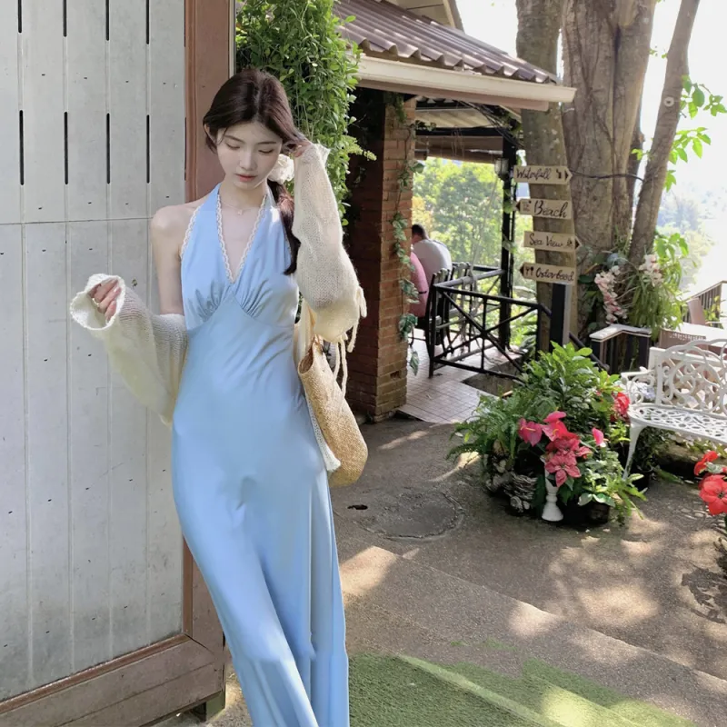 FLIM Slip Dresses Women's Blue Bear Box-5