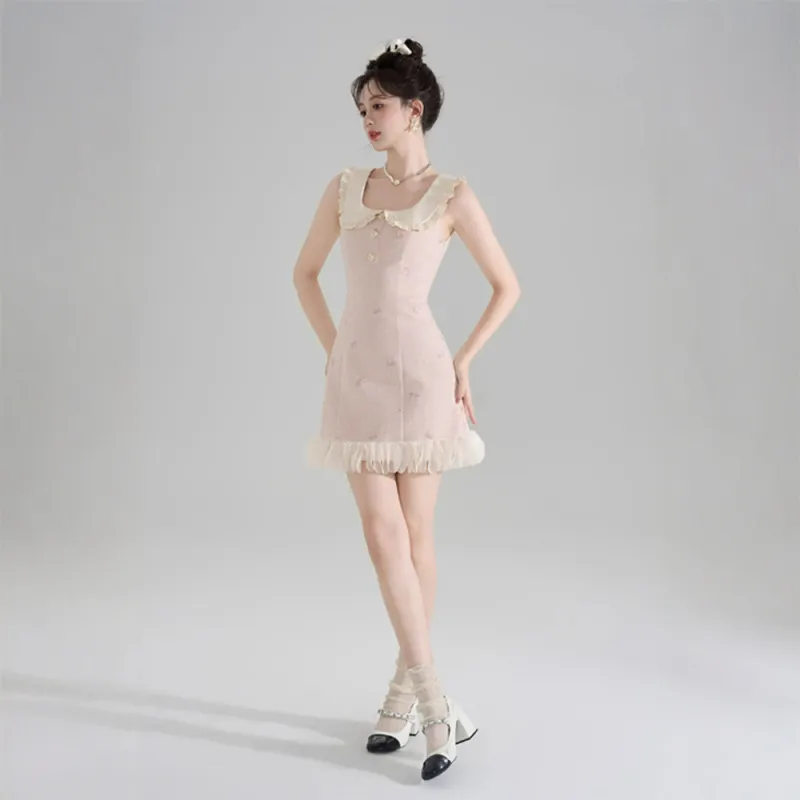 FLIM Sleeveless Dress Women's Pink-10