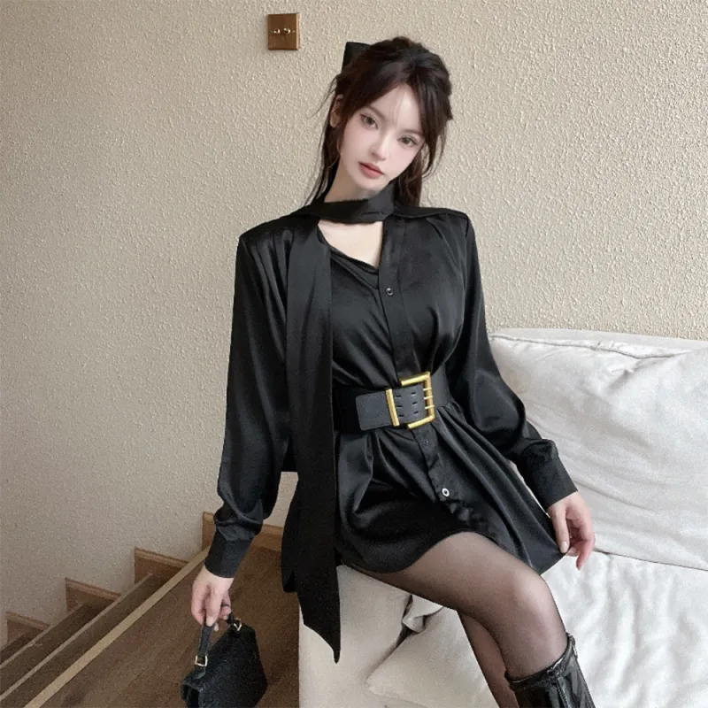 FLIM Long-Sleeved Dresses Women's Includes Gift Box Sets-13