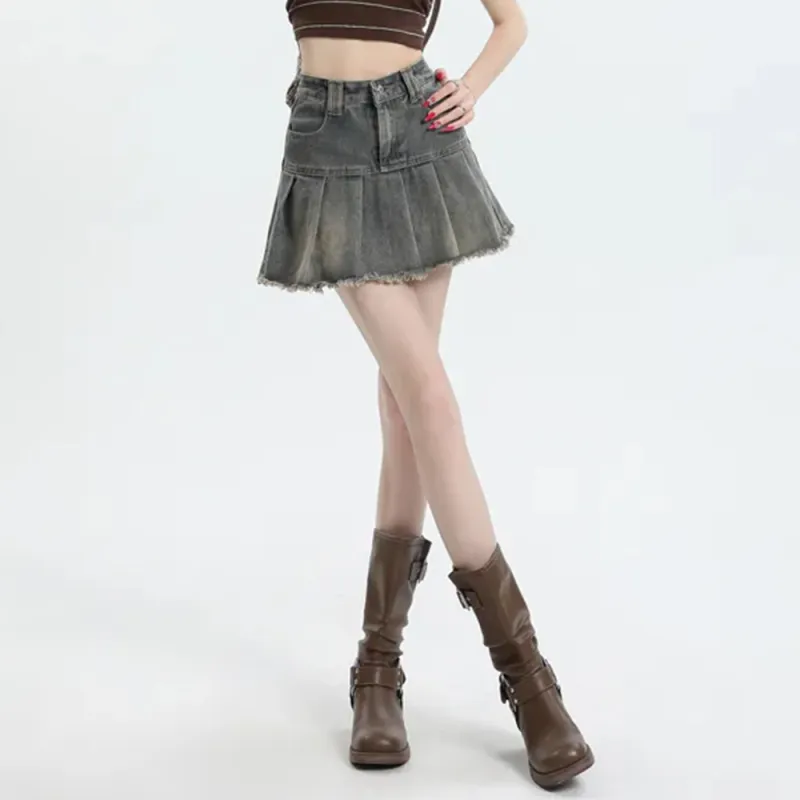 FLIM Denim Short Skirts Women's-5