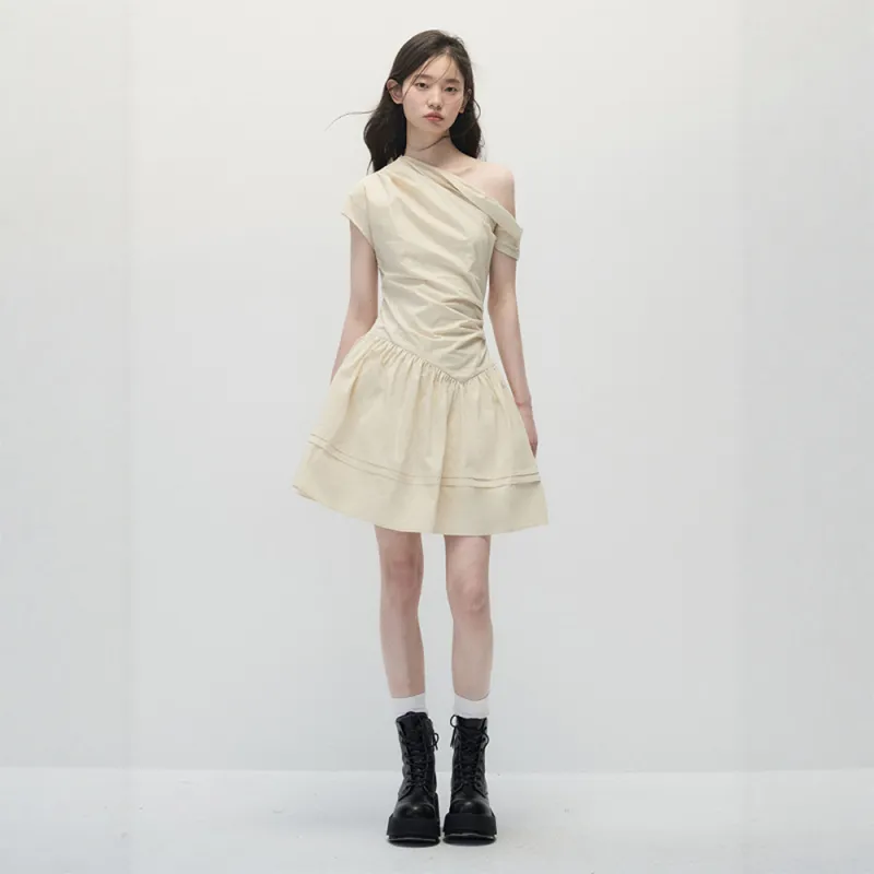 FLIM Sleeveless Dresses Women's Apricot-2