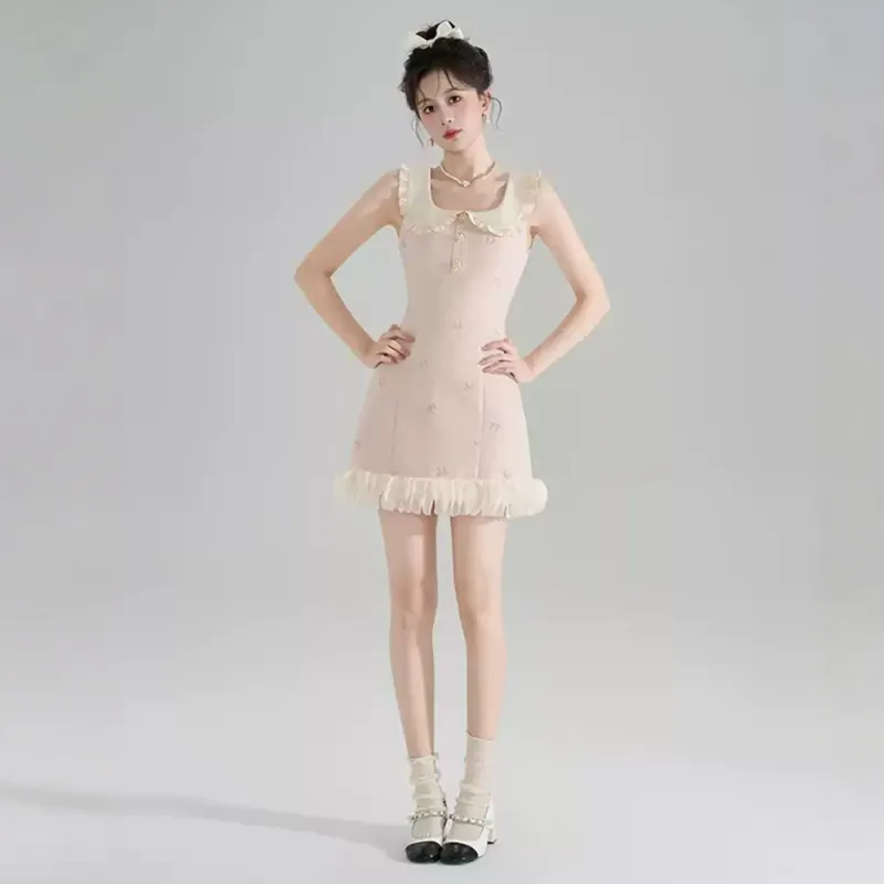 FLIM Sleeveless Dress Women's Pink-3