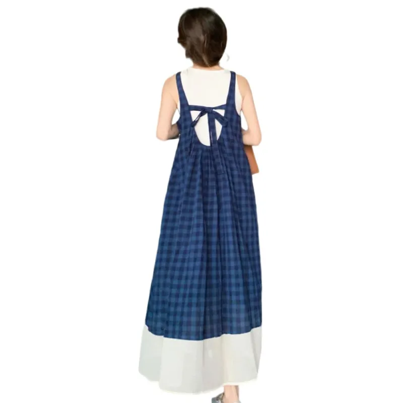 FLIM Sleeveless Dresses Women's Blue-2