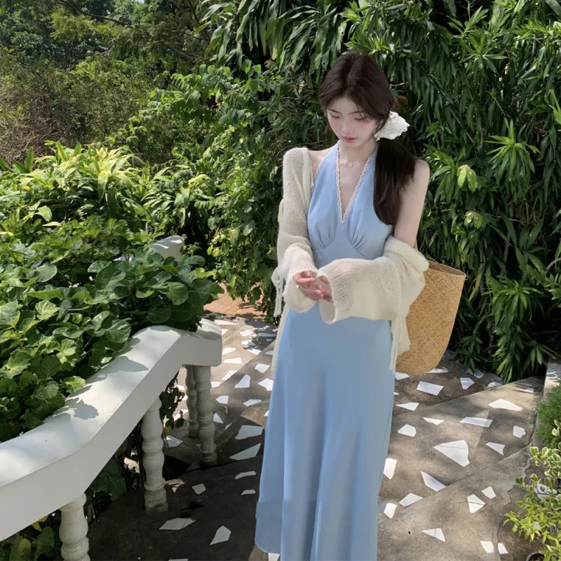 FLIM Slip Dresses Women's Blue Bear Box-4