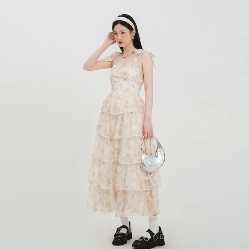 FLIM Slip Dresses Women's Apricot Blossom-8