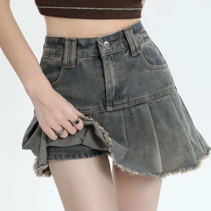 FLIM Denim Short Skirts Women's-2
