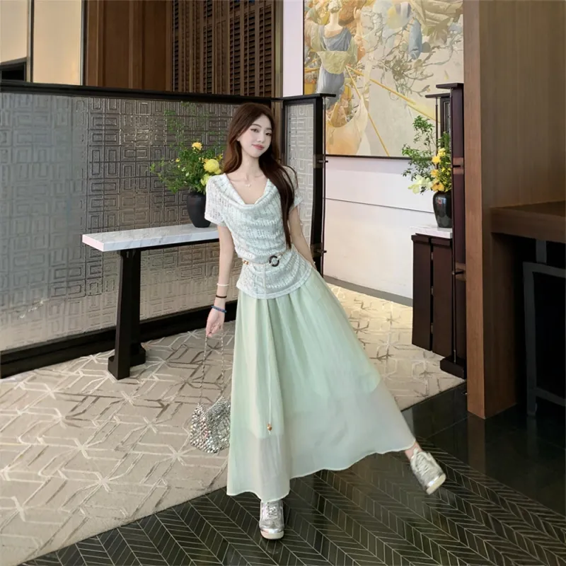 FLIM Two Piece Skirt Sets Women's-3