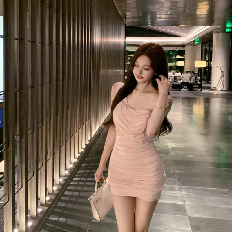 FLIM Sleeveless Dresses Women's Pink-4