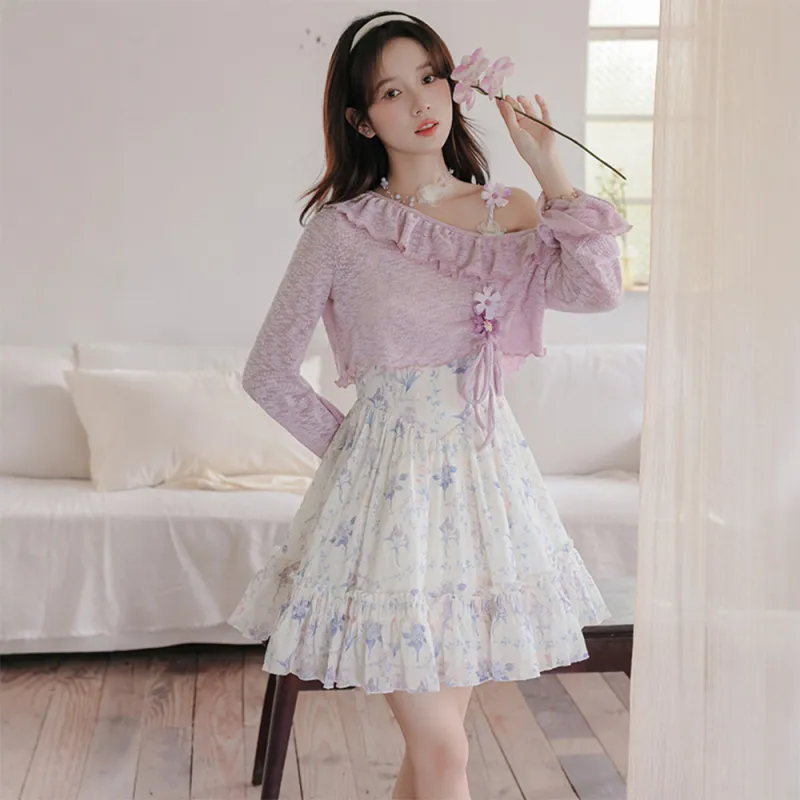 FLIM Two Piece Skirt Sets Women's-1