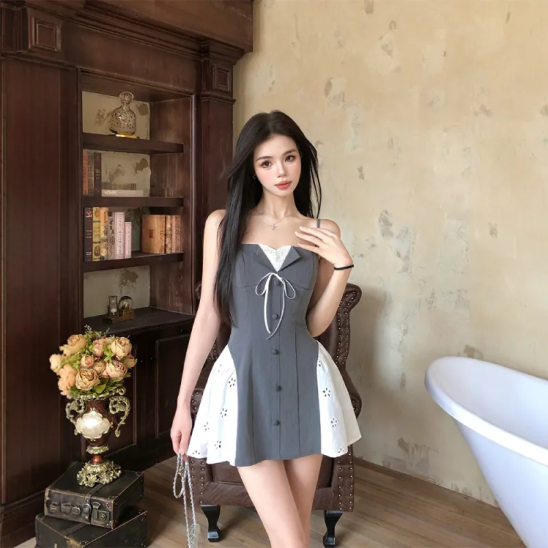 FLIM Slip Dresses Women's Gray-2