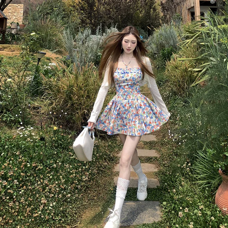 FLIM Slip Dresses Women's Floral Dress-5
