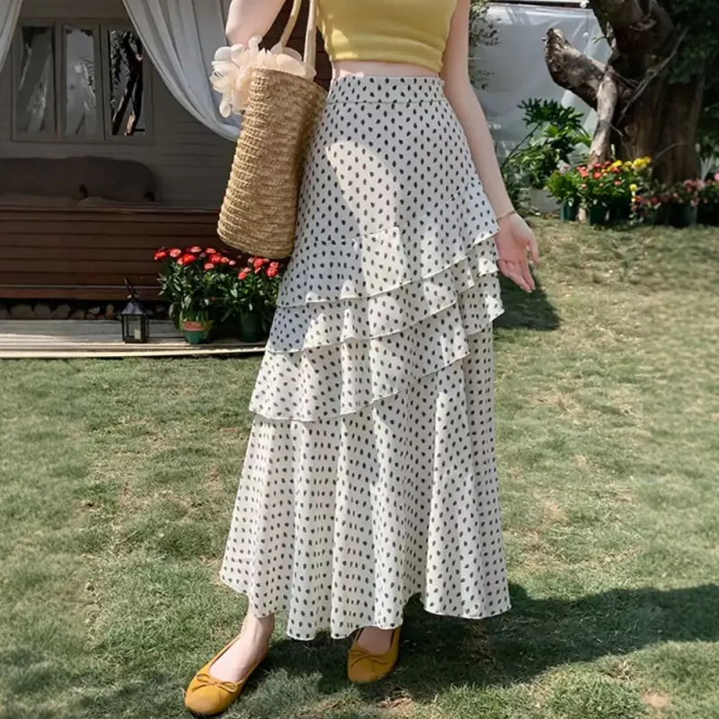 FLIM Casual Long Skirts Women's-4