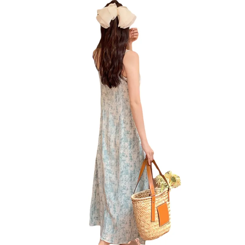 FLIM Slip Dresses Women's Blue-0