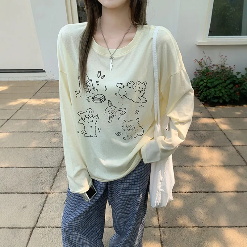 FLIM T Shirts Women's Yellow-6