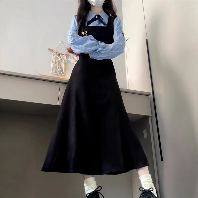 FLIM Long-Sleeved Dresses Women's Black-12