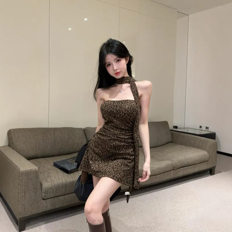 FLIM Sleeveless Dresses Women's Coffee-5