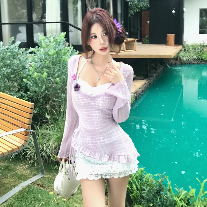FLIM Two Piece Skirt Sets Women's-4