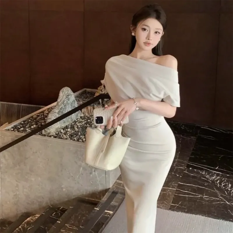 FLIM Sleeveless Dresses Women's Gray Apricot-3
