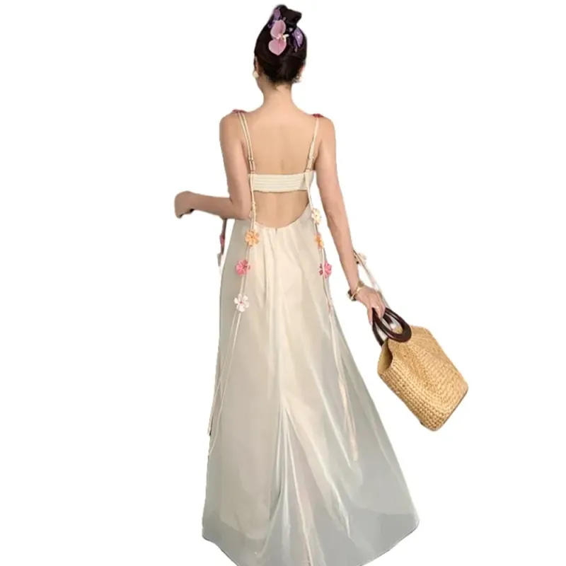 FLIM Slip Dresses Women's Apricot-1
