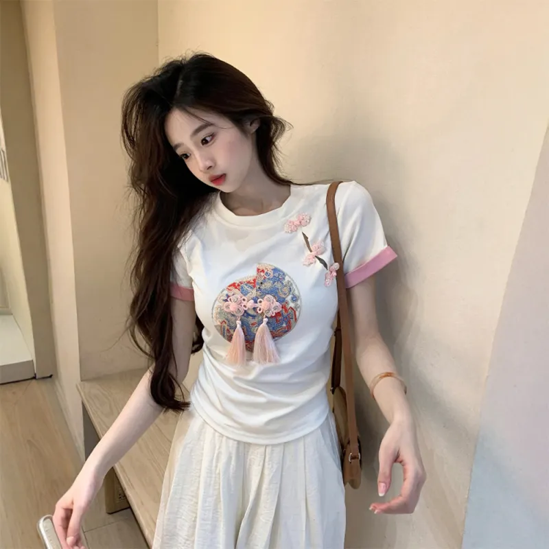FLIM T Shirts Women's White-3