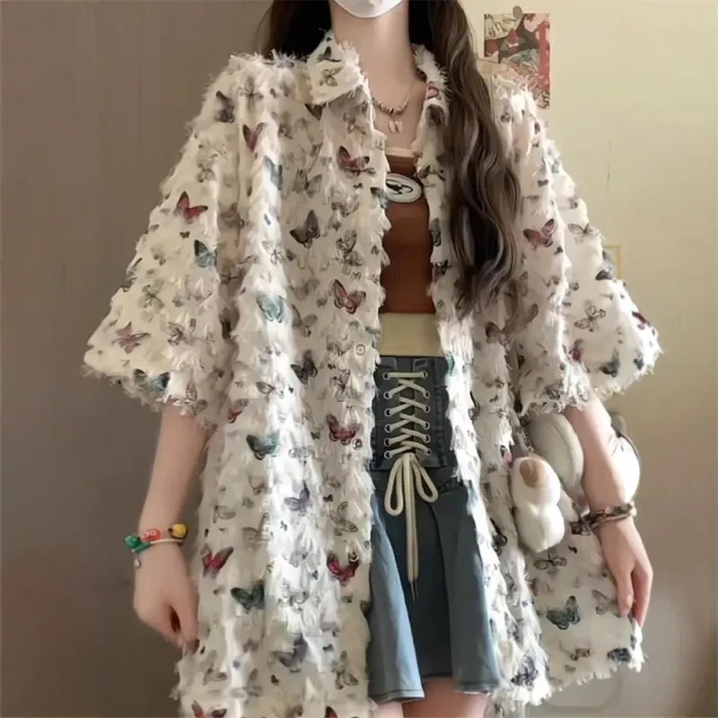 FLIM Shirts Women's Multicolor Butterfly Shirt-2