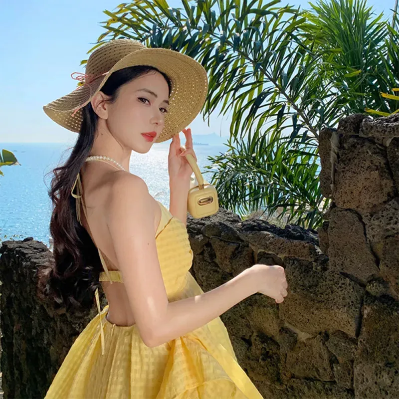 FLIM Slip Dresses Women's Yellow Bear Box-3