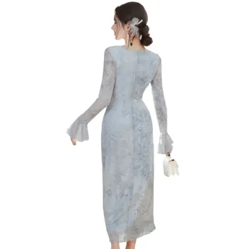 FLIM Long Sleeved Dress Women's Blue