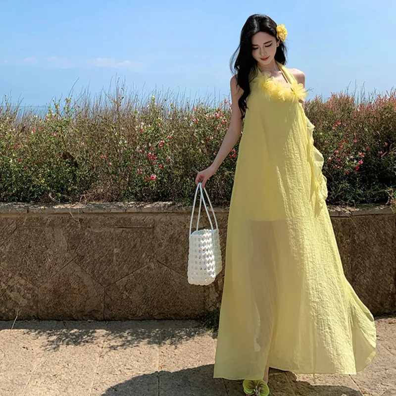 FLIM Sleeveless Dresses Women's-12